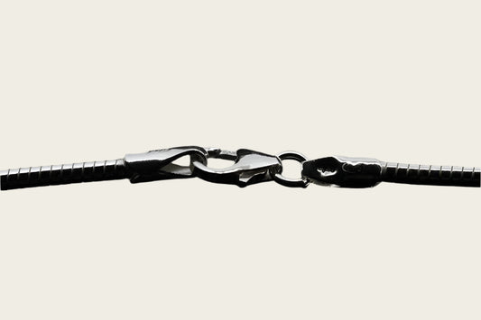 Zilveren Omega Spang halsketting 3. middel - dikte 2,0 mm - 45 cm