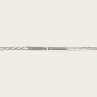 Zilveren ketting Kabel - 5. zeer grof - dikte 2,3 mm - 42/45 cm