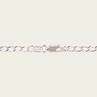 Zilveren ketting Gourmet wijd - 2. standaard - dikte 2,8 mm - 42/45 cm