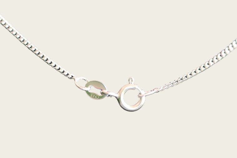 Silver chain gourmet 0. very fine - thickness 1.0 mm - 45 cm