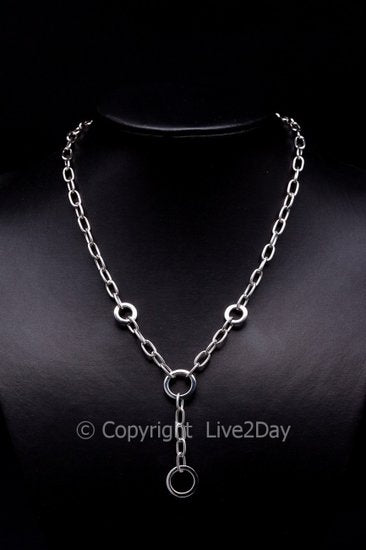 Zilveren halsketting Oog fantasy" - 42cm "