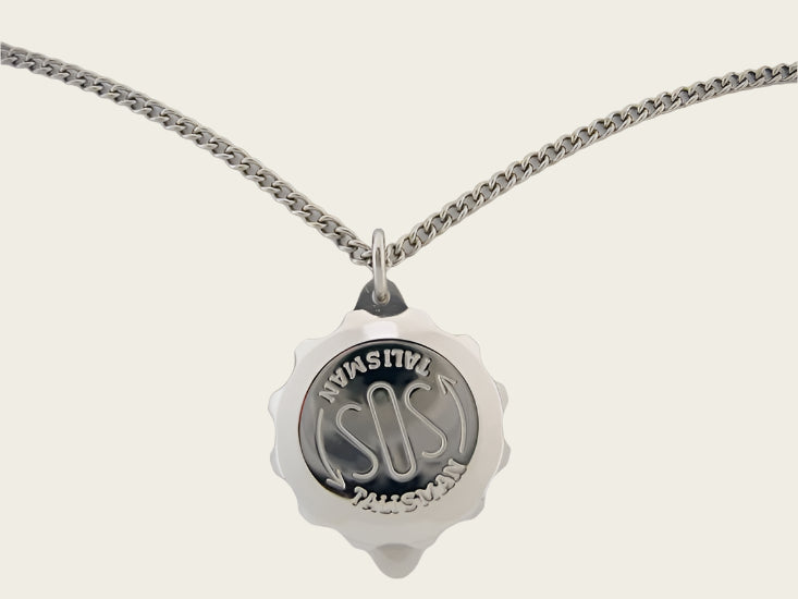 Verchroomde SOS Talisman ketting hanger - zonder ketting