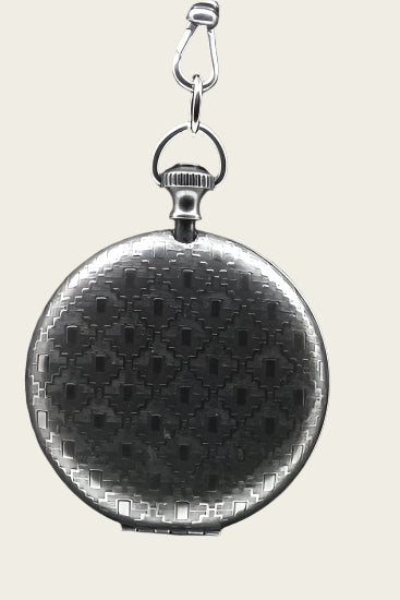 Fotomedaillon Rond vlakken bewerkt 2 foto's ketting hanger zwaar verzilverd
