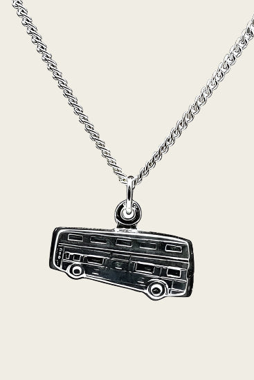 Zilveren Autobus ketting hanger