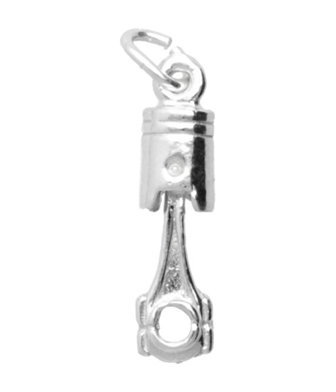 Zilveren Zuiger ketting hanger