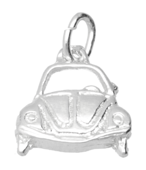 Zilveren Auto Kever front ketting hanger