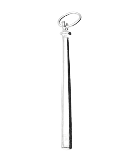 Zilveren Honkbal knuppel ketting hanger
