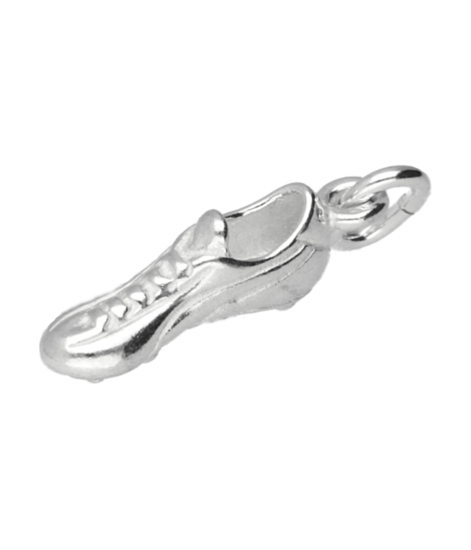 Zilveren Voetbalschoen ketting hanger - groot 2