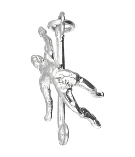 Zilveren Hoogspringer ketting hanger