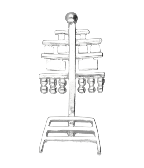Zilveren Kaats scorebord ketting hanger