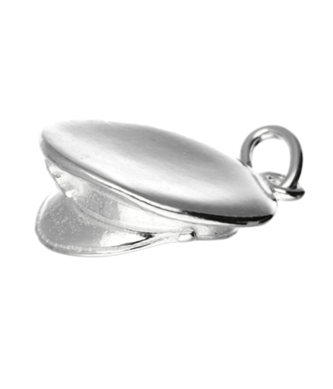 Zilveren Politiepet ketting hanger
