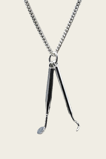 Zilveren Tandarts set ketting hanger