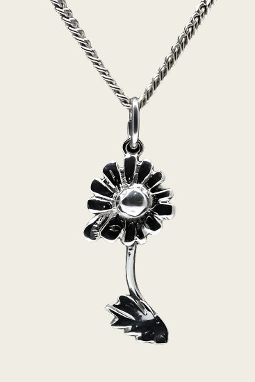Zilveren Margriet ketting hanger