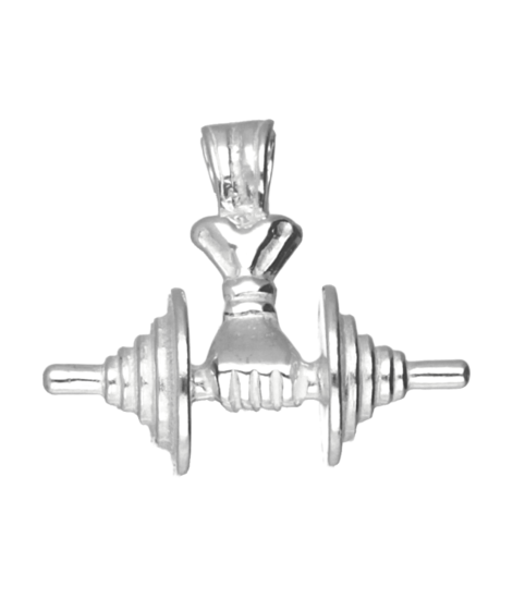 Zilveren Halter ketting hanger - vuist
