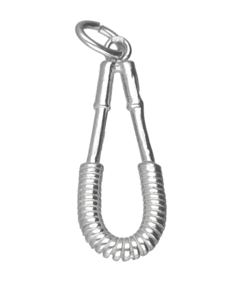 Zilveren Krachtveer ketting hanger
