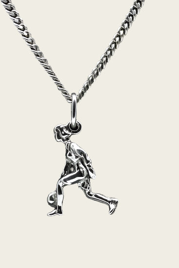 Zilveren Bowlster ketting hanger