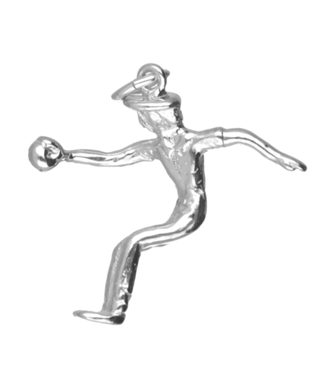 Zilveren Jeu de bouler ketting hanger