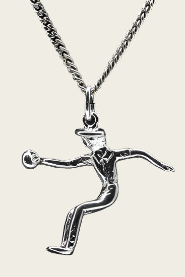 Silver Jeu de bouler necklace pendant