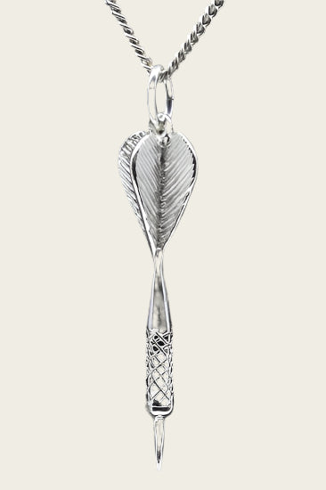 Silver Dart Arrow Large Necklace Pendant