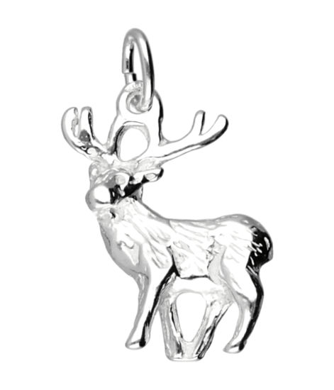 Silver Deer Necklace Pendant