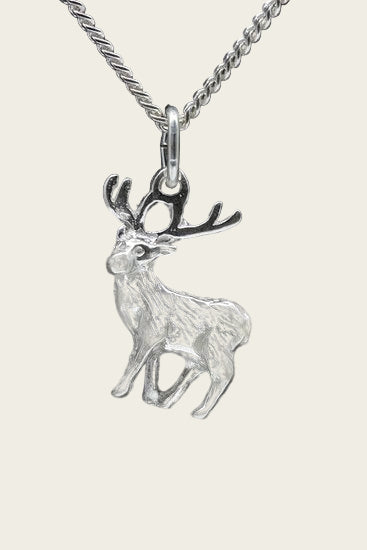 Zilveren Hert ketting hanger