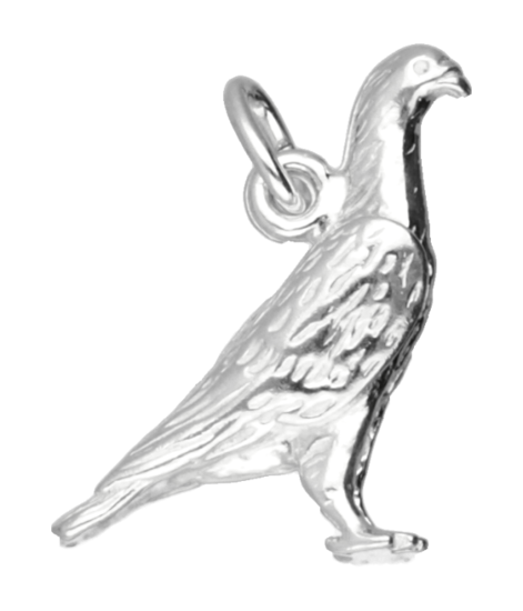 Zilveren Duif ketting hanger - groot