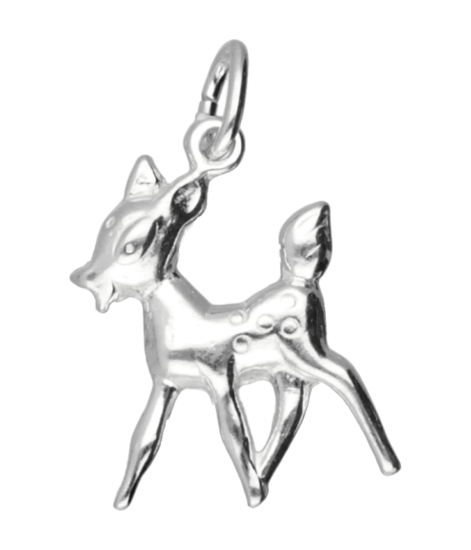 Zilveren Hert jong ketting hanger