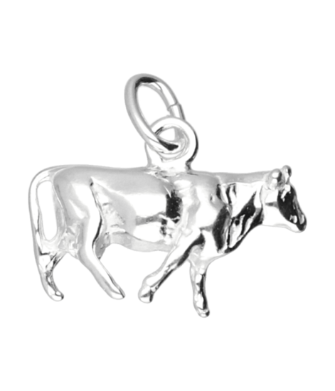 Silver Cow Necklace Pendant