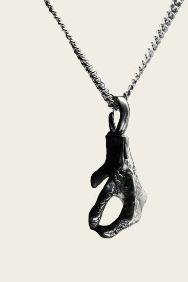 Silver Hawk Claw Necklace Pendant