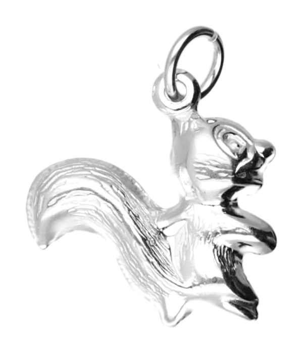 Silver Squirrel Necklace Pendant