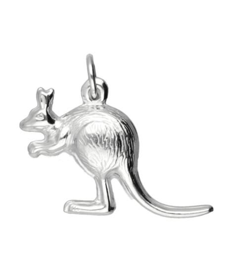 Zilveren Kangoeroe ketting hanger