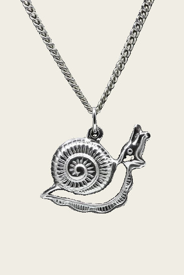 Zilveren Slak ketting hanger