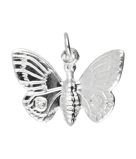 Silver Butterfly Necklace Pendant - 3