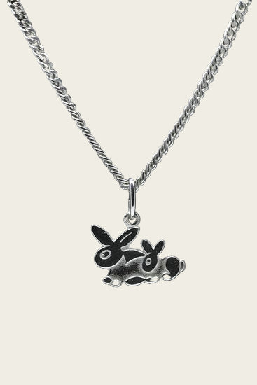 Zilveren Konijnen ketting hanger