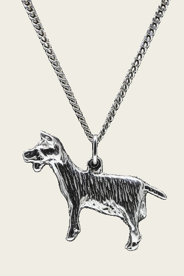 Zilveren Geit ketting hanger - groot