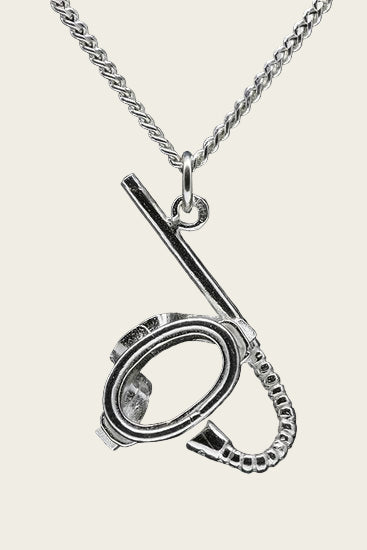 Zilveren Duikbril met snorkel ketting hanger
