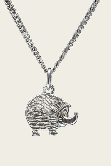 Zilveren Egel massief ketting hanger
