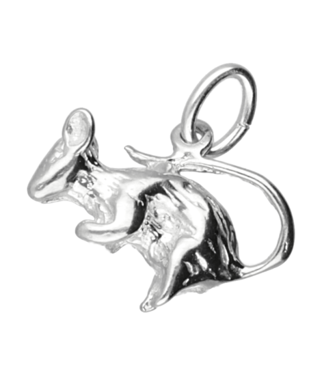 Zilveren Muis 3 ketting hanger