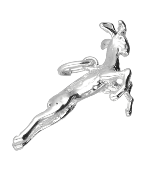 Zilveren Gazelle ketting hanger