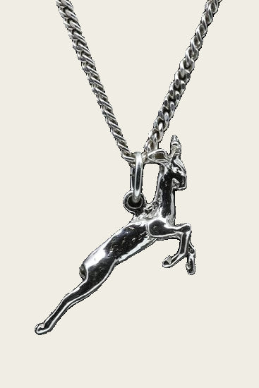Zilveren Gazelle ketting hanger