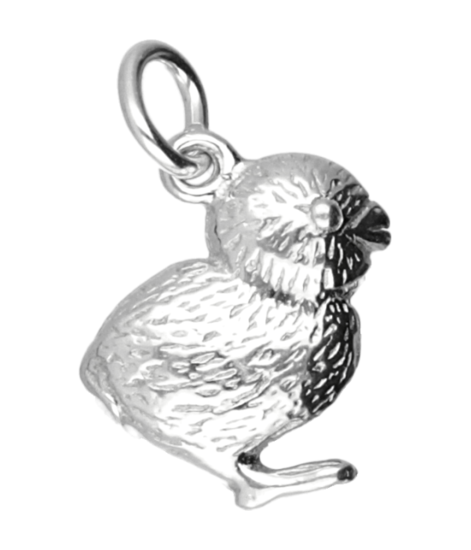 Zilveren Kuiken ketting hanger