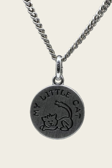Zilveren My little cat ketting hanger
