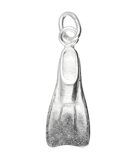Zilveren Zwemvlies ketting hanger