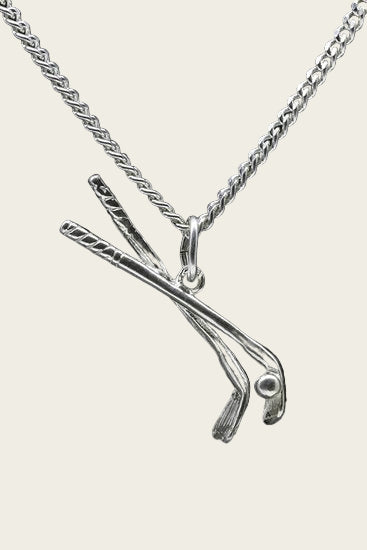 Zilveren Golfclubs ketting hanger