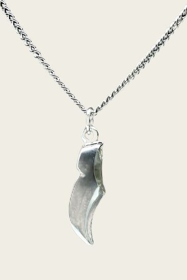 Zilveren Klomp ketting hanger - middel