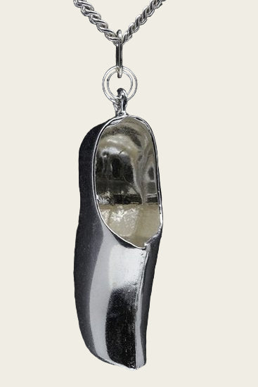 Zilveren Klomp ketting hanger - XL