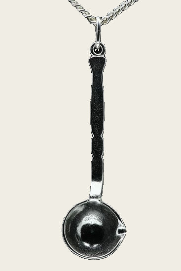 Zilveren Soeplepel ketting hanger