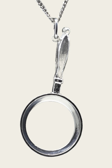 Zilveren Koekenpan XL ketting hanger