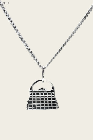 Zilveren Tas ketting hanger