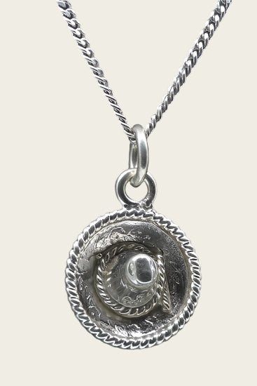 Zilveren Mexicaanse Hoed - Sombrero ketting hanger